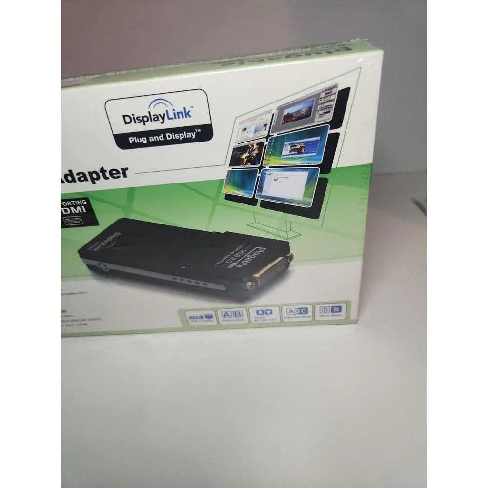 Plugable USB 2.0 Multi-Display Adapter ~ HDMI/DVI/VGA ~ NEW (Lot of 2)